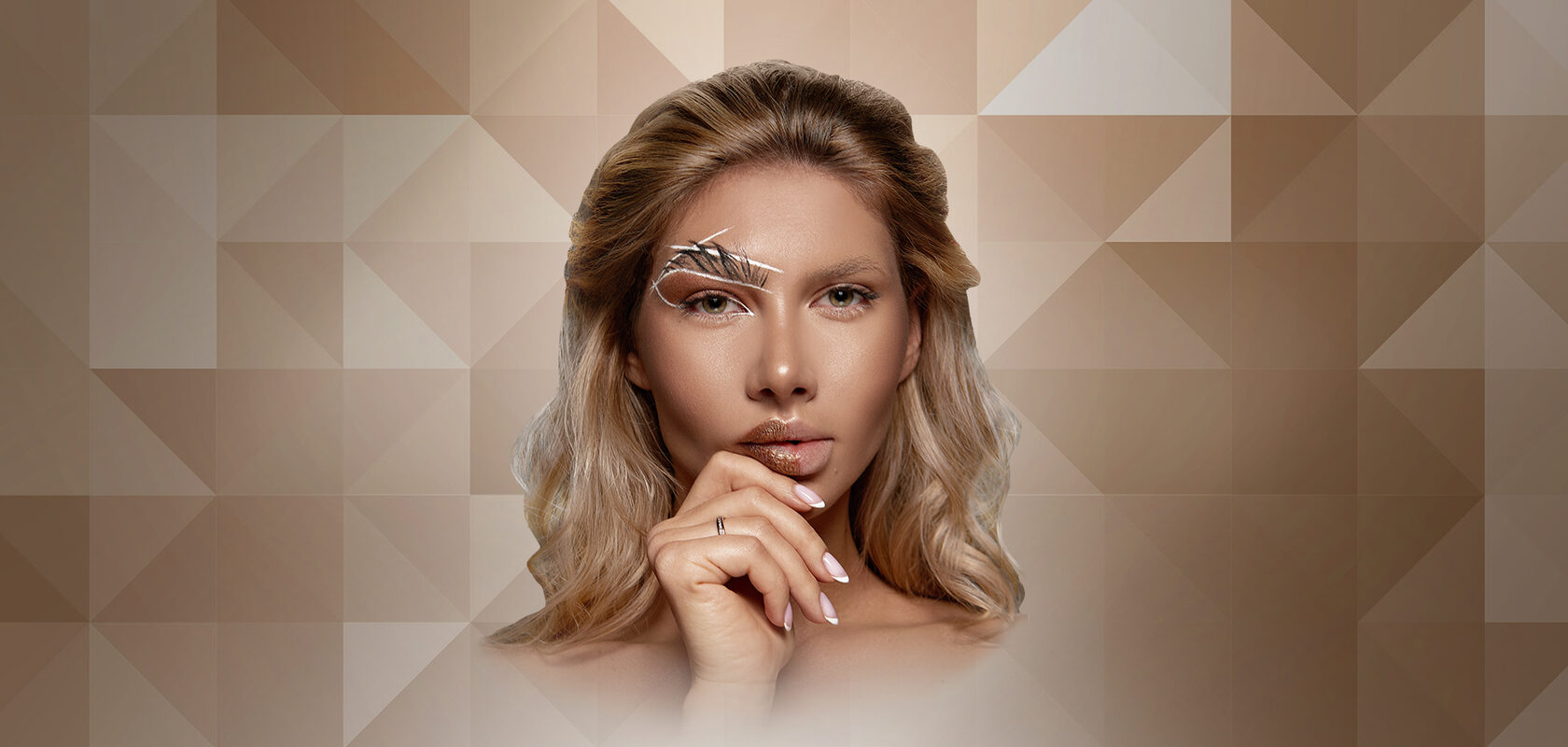 Editorial portrait — brow artistry by Anastasiia Zolotova