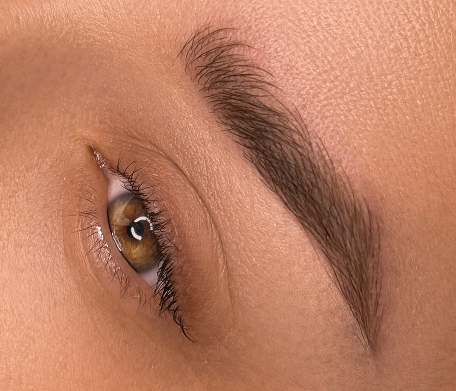 Microblading brows by Anastasiia Zolotova in Miami