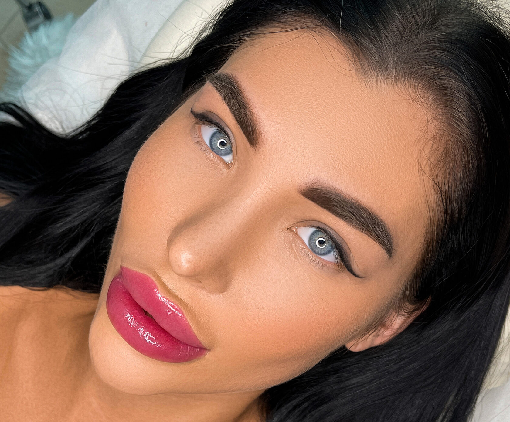Powder ombre brows by Anastasiia Zolotova in Miami